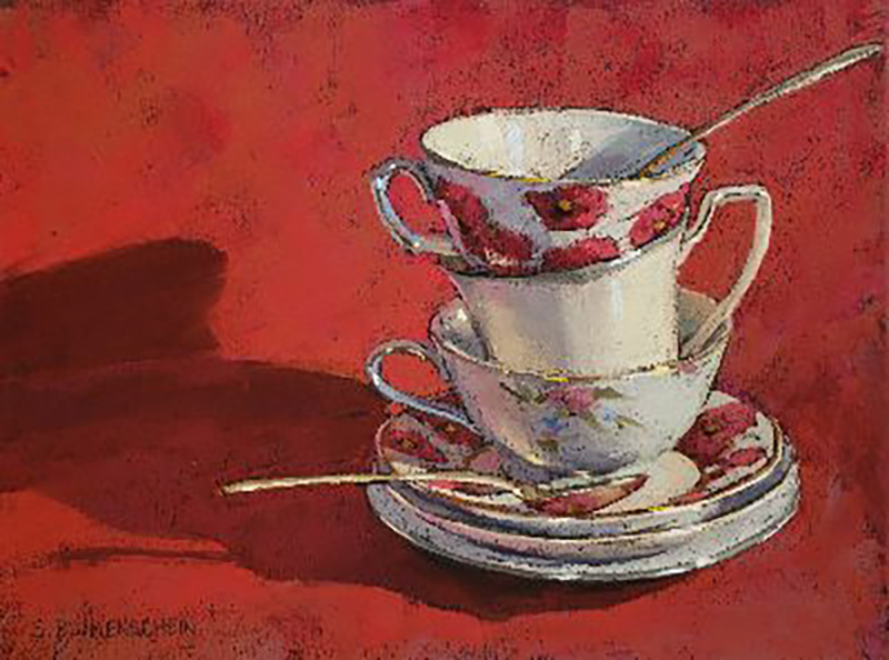 "Teacups Stacked" by Sarah Blumenshein