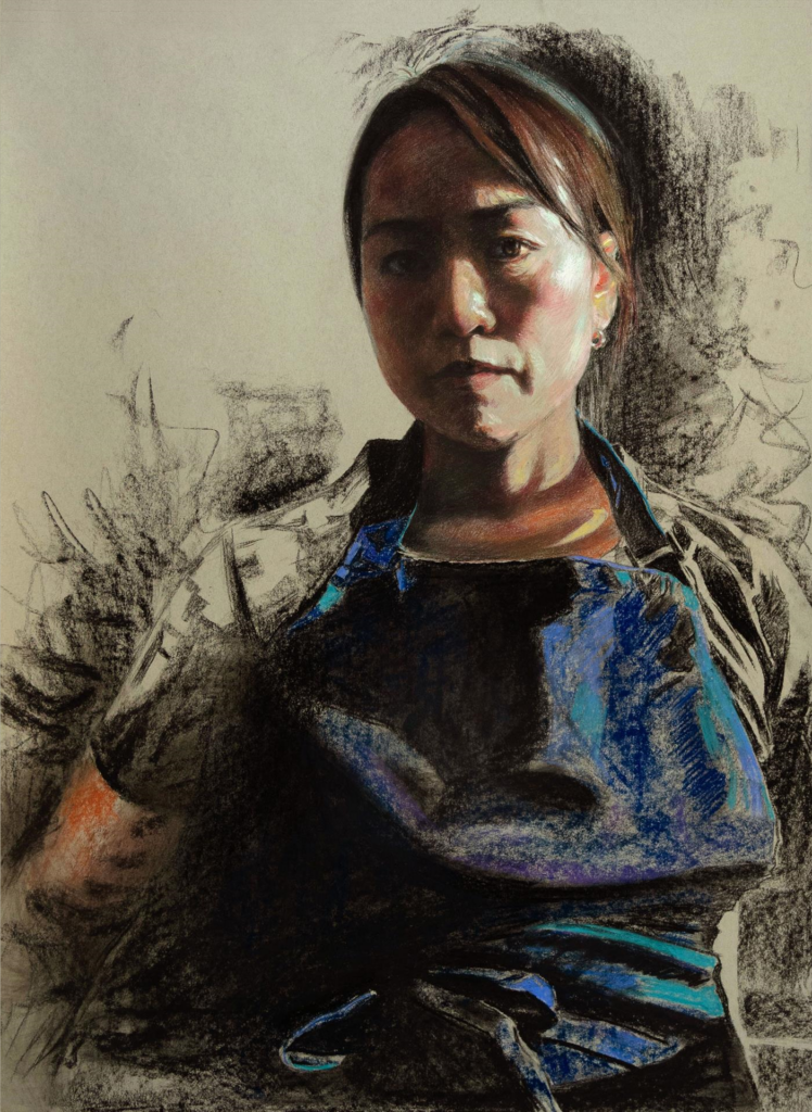 "Immigrant Women Series-Self Portrait" by Yidan Guo