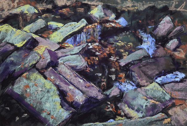 "Fallen Leaves" by Anita Gladstone, 12x18", $600