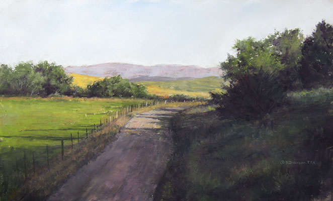 "Ranch Road" by Becky Johnson, 7x11", NFS