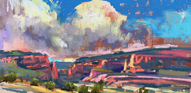 "Clouds over the Canyon" by Susan Mayfield, 12x22", NFS