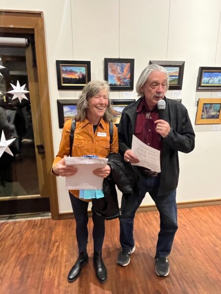 Pam Iannazza and Judge Tony Ortega, Small Works Show