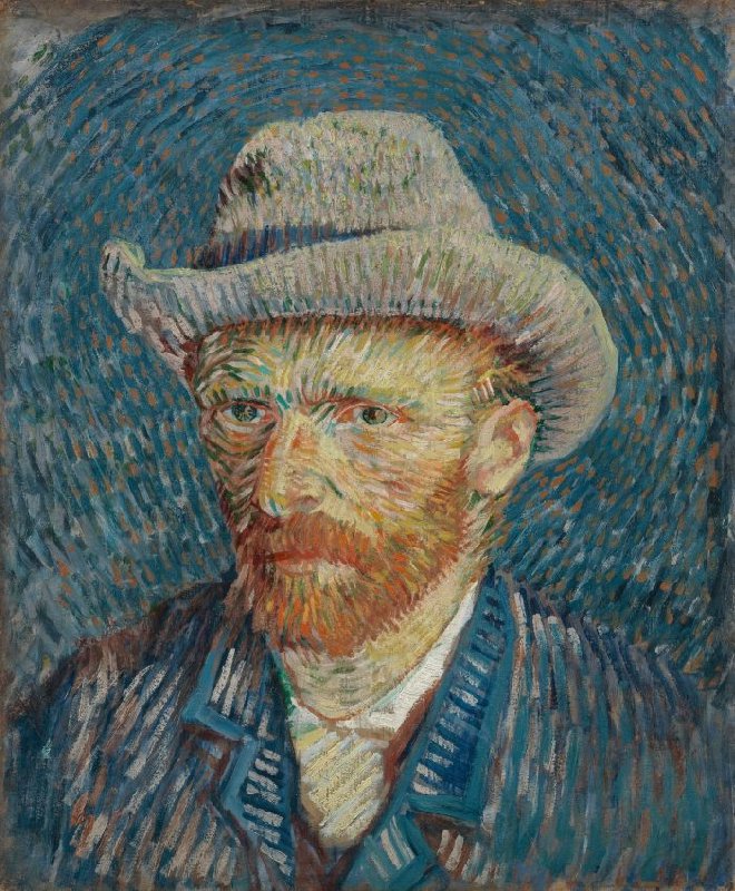 “Self Portrait in Gray Felt Hat” by Vincent van Gogh. Credit: Van Gogh Museum, Amsterdam (Vincent van Gogh Foundation)